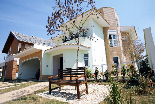 Two story home with attached garage and level entrance